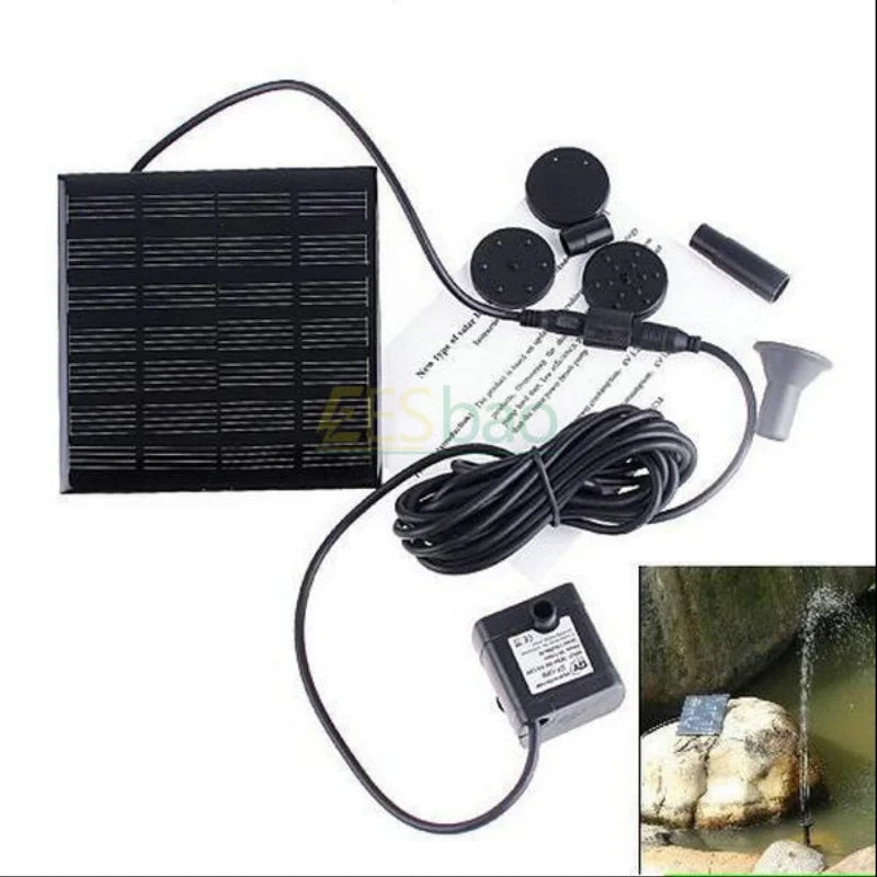 Solar Springbrunnen AquaBloom Mini 1.2W | Schwimmende Solarpumpe | Für Garten, Teich & Vogelbad