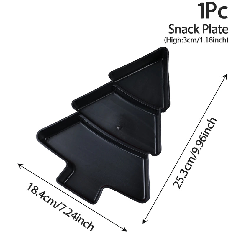 Festivo TreePlate | Weihnachtsbaum Obstplatte | Festliche Servierplatte | Party- & Tischdeko für Weihnachten & Neujahr