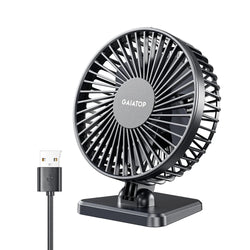 Brisano USB Tischventilator | 3 Geschwindigkeiten | Kompakt & Leise | Ideal für Büro, Auto & Reisen