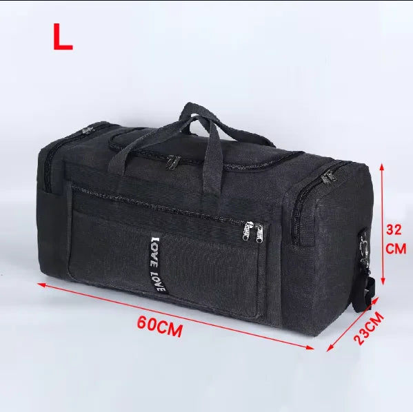 Reisetasche Bravion GearBag | XL Sport- & Trainingstasche aus wasserfestem Canvas | Schultertasche für Männer | 80×26×36 cm oder 60×23×32 cm