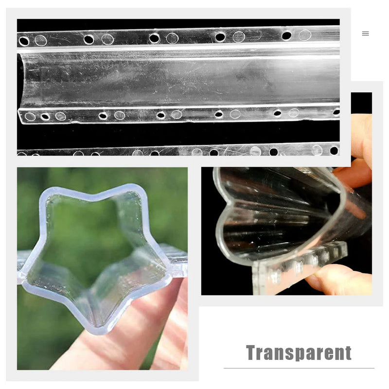 FructoForm Obst- & Gemüseform Set | Herz & Stern | Wiederverwendbare Wachstumsformen aus Kunststoff | 20 × 6,5 × 4 cm