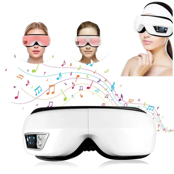 Elektrisches Augenmassagegerät Visella Sense | Mit Luftdruck, Bluetooth-Musik & 4 Modi | Für Entspannung & besseren Schlaf | 1200 mAh Akku