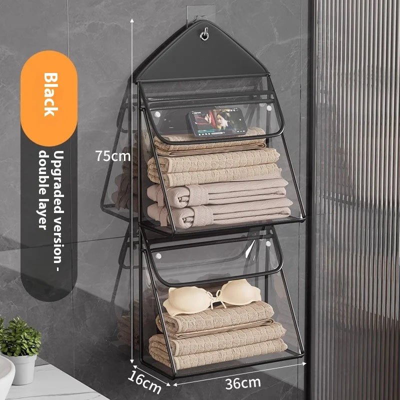 Hänge-Organizer ClarityBag | Wasserdicht & Transparent | Große Kapazität | Badezimmer & Kosmetik-Aufbewahrung