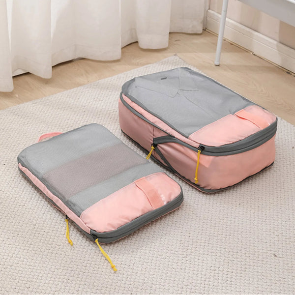 OrdinaBag Reise-Organizer Set | Kompressions-Taschen für Kleidung & Kosmetik | Platzsparend & Reißfest | Oxford-Stoff
