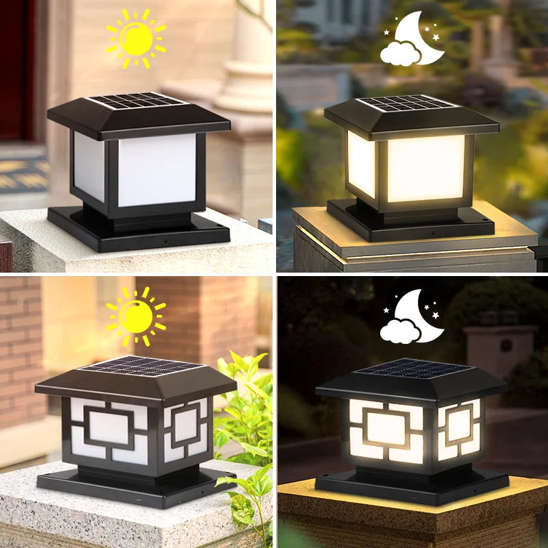 Solara PillarGlow Solar-Lichtsäule LED mit Fernbedienung & Timer – IP65 Wasserdicht