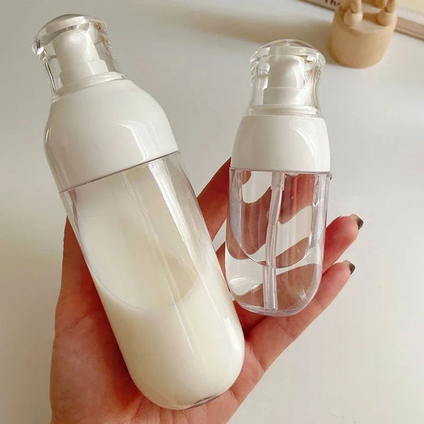 Reisepura Nachfüllbare Pumpflasche aus Kunststoff | 50 ml / 150 ml Reisebehälter für Shampoo, Lotion & Kosmetik | Leicht, auslaufsicher & wiederverwendbar