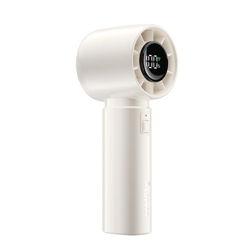 Venturox Mini Handventilator mit LED-Anzeige | 5-Stufen Turbo-Lüfter | 4000mAh Akku | Reiseventilator für Strand & Urlaub