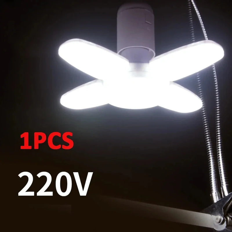 LED Faltlampe LumiFold | E27 Sockel | Fächerförmiges Design | 360° Abstrahlwinkel | 28W Kaltweiß