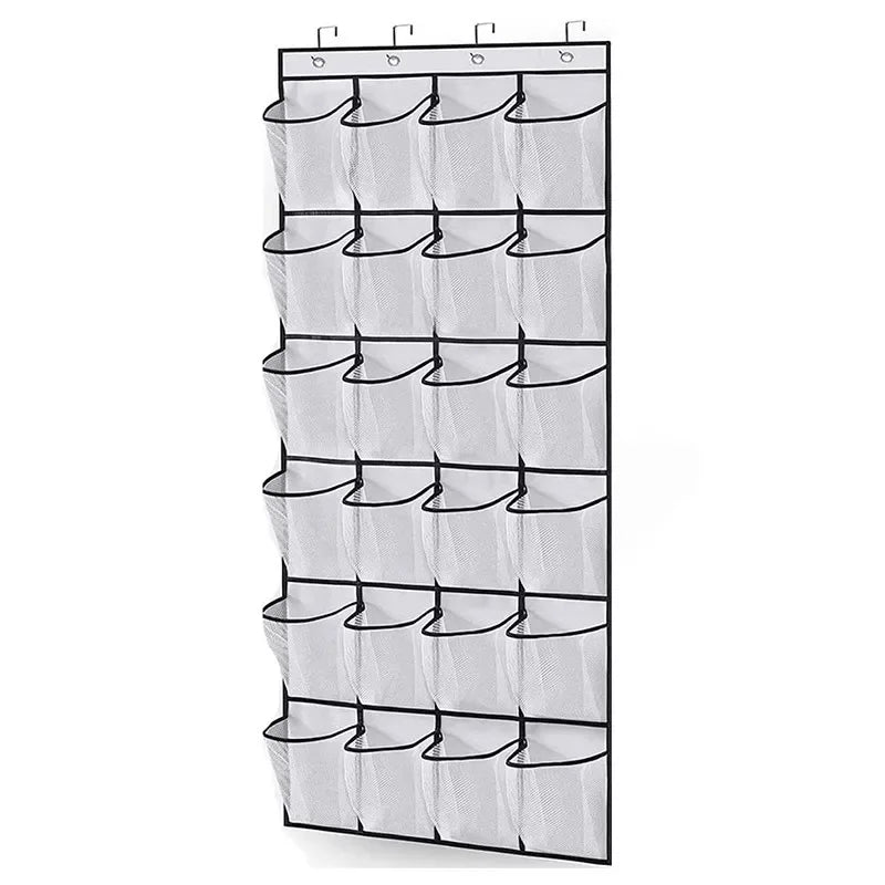 Tür-Schuhorganizer Ordivo 24-Fächer | Hängend & Platzsparend | 150 × 55 cm | Für Schuhe, Socken & Accessoires