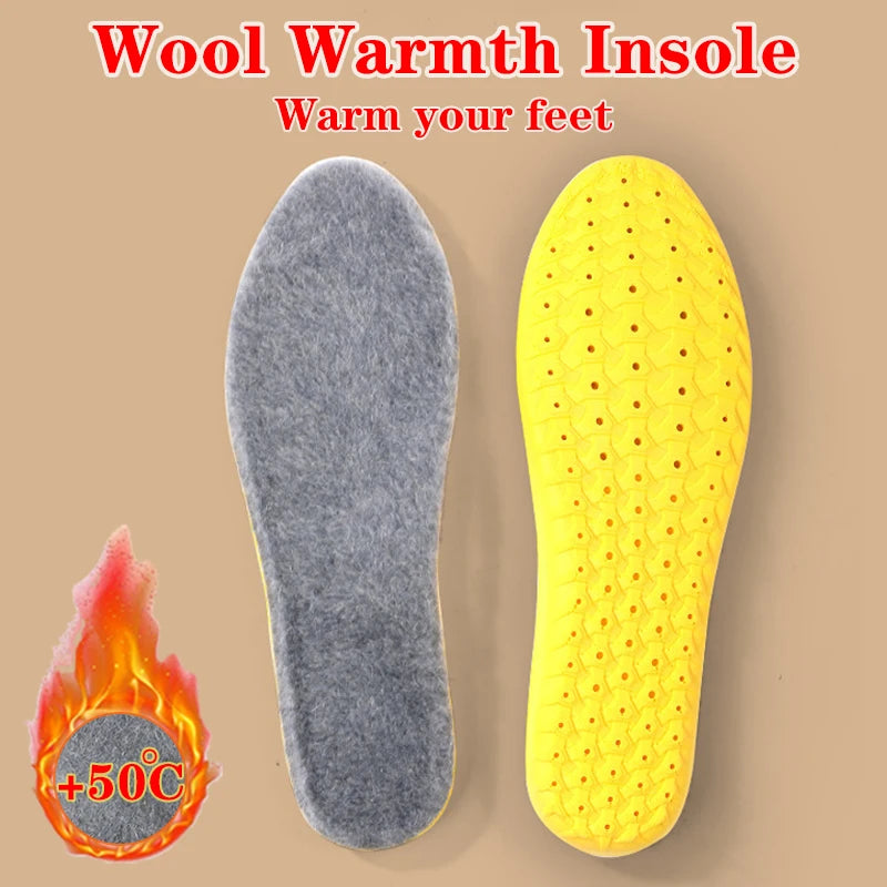 ThermaLuxe | Lammwoll-Einlegesohlen | Selbstwärmend & Antibakteriell | Thermo-Sohlen aus Echtwolle | Weich & Geruchshemmend für Winter