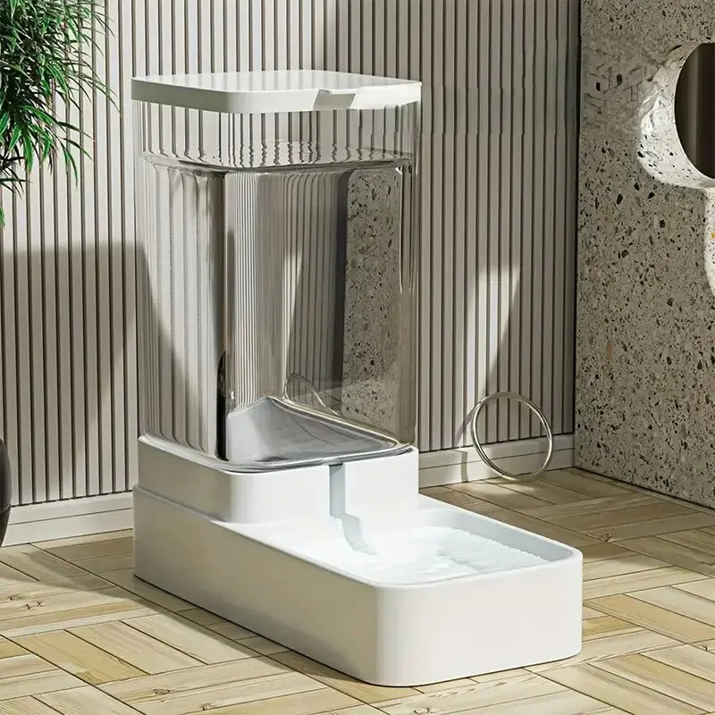 PetFlow Duo | 2-in-1 Futter- & Wasserspender für Haustiere | Automatischer Schwerkraftspender | 3,8 L Kapazität | Für Katzen & kleine Hunde