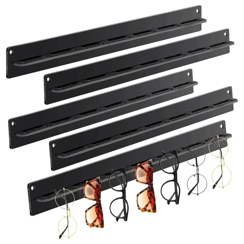 Glasario Wandhalterung für Sonnenbrillen | Aus klarem Acryl | Platzsparender Brillenständer für Zuhause & Geschäft