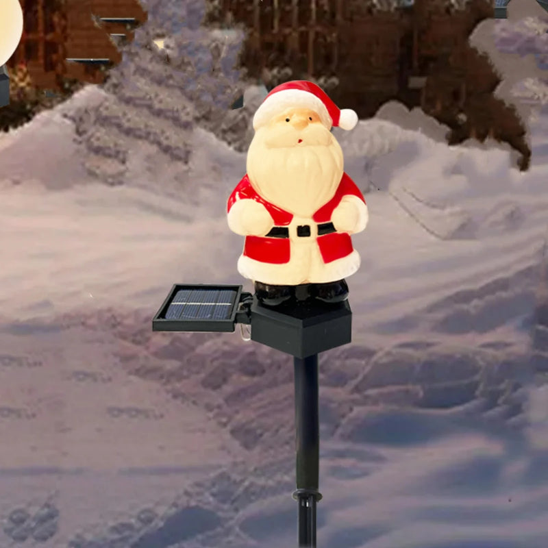 Solar Gartenleuchte | Weihnachtsmann & Schneemann | LED Landschaftslicht | Wasserdicht & Outdoor