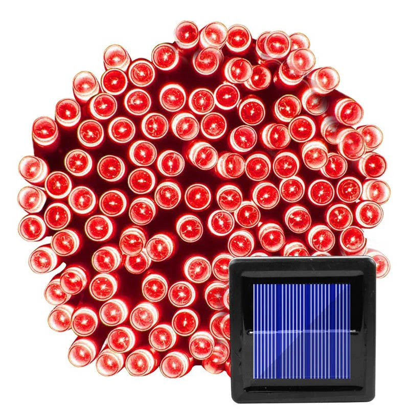 Solivara Solar Lichterkette Außen | 8 Leuchtmodi | IP65 Wasserdicht | Warmweiß & Bunt | 7 m / 12 m / 22 m