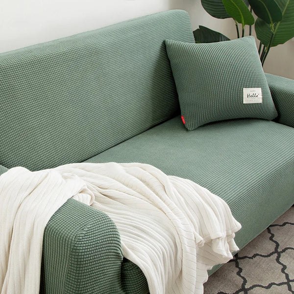 Sofalino Stretch | Elastischer Sofaüberwurf | Jacquard Design | Für 1–4 Sitzer & L-Form