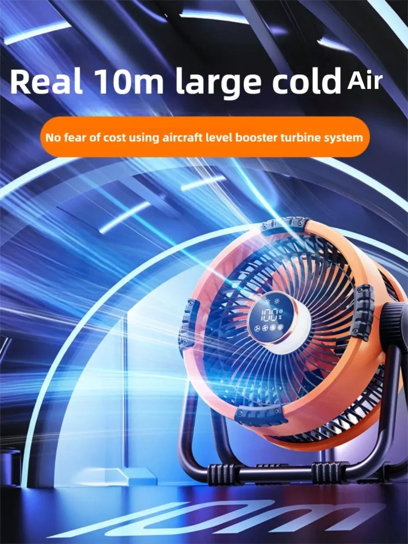 AEROLIA NightCool | 4-in-1 Ventilator & Nachtlicht | 20000mAh Akku | Hängend & Stehend Nutzbar