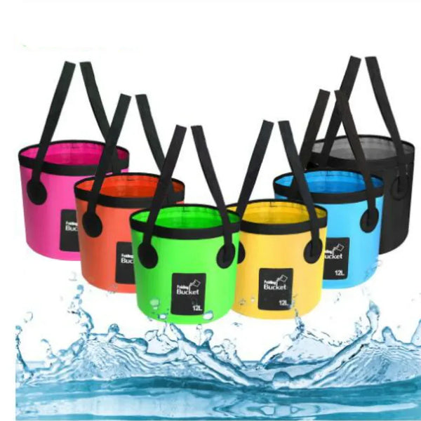 AquaFold Waschbeutel 12L/20L | Faltbar & Wasserdicht | Outdoor & Auto | Verschiedene Farben