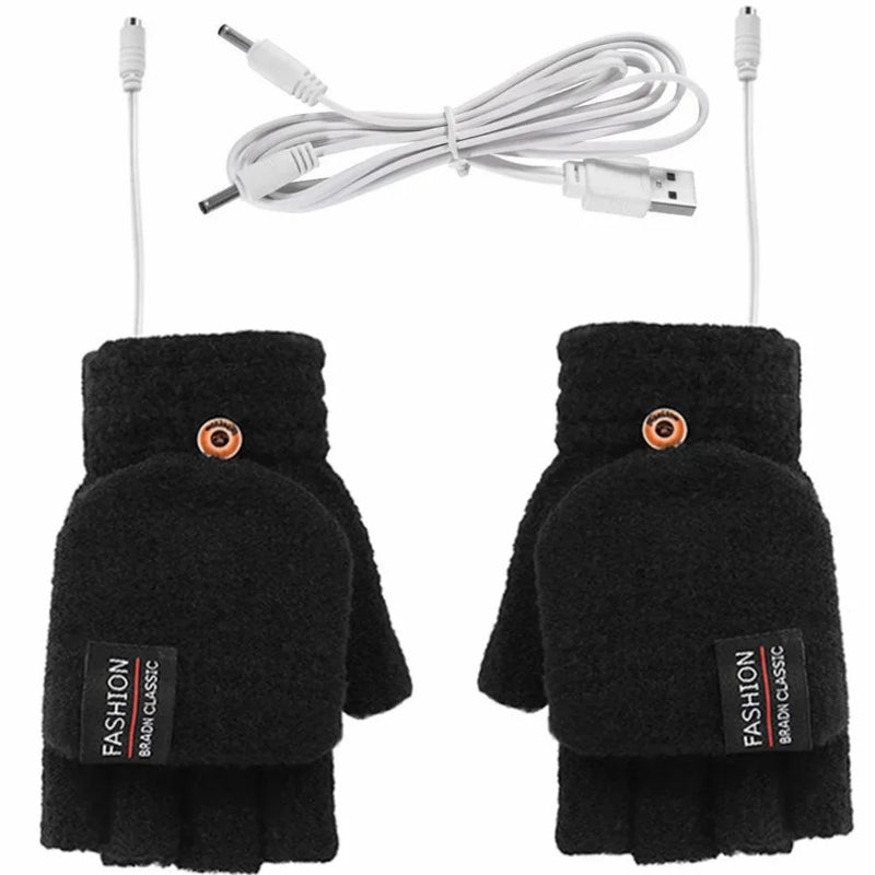 ThermoLoom USB Heizhandschuhe | 3 Wärmestufen | Weiches Strickmaterial | Unisex Einheitsgröße