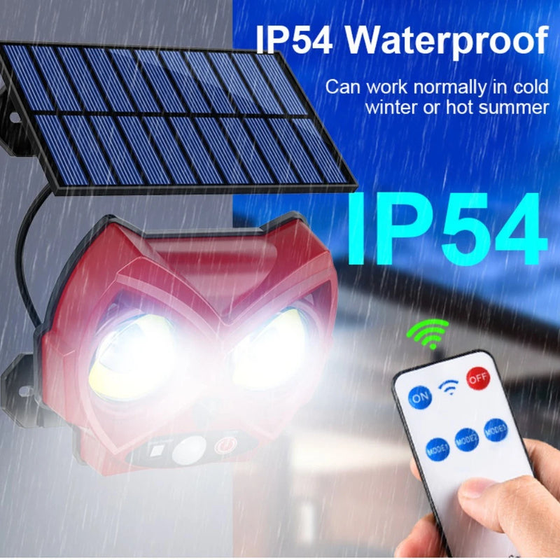 Soluvia Solar Wandleuchte Eule | Bewegungsmelder & 3 Lichtmodi | Wetterfest IP54 | Garten Deko