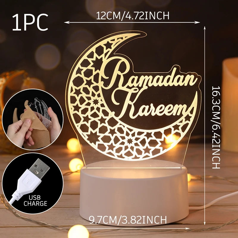 LumiNoor Ramadan Kerzenhalter | Mond-Design | Stimmungsvolle Deko | Metall