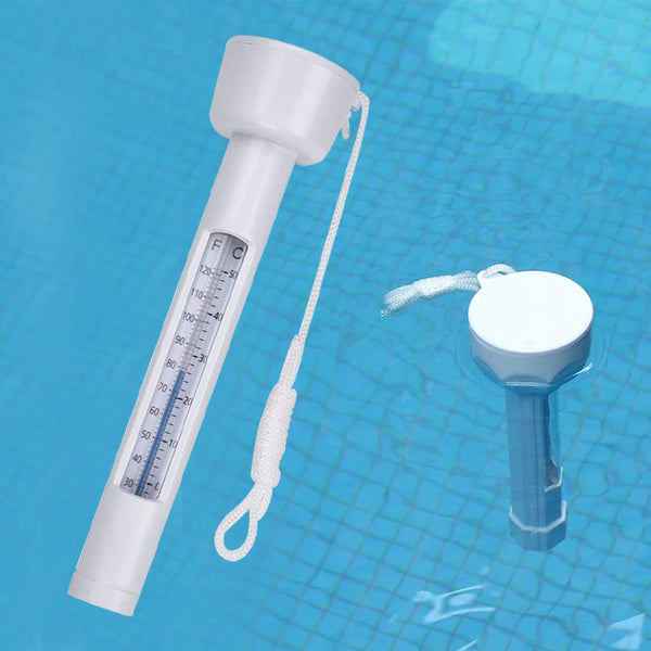 THERMAVIA Poolthermometer | Schwimmendes Wasserthermometer 0–50 °C | Für Pool, Whirlpool, Spa & Therme | Wasserdicht & gut lesbar