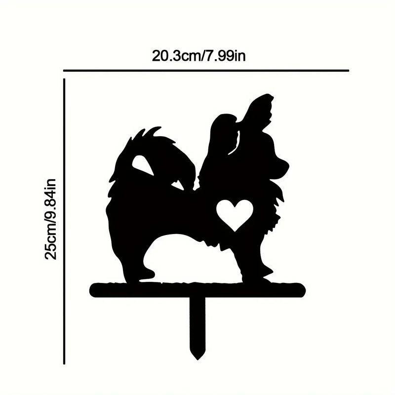 Gartenstecker TikiPaw | Hund im Tiki-Design | Metall Dekofigur | Wetterfest & Handgefertigt