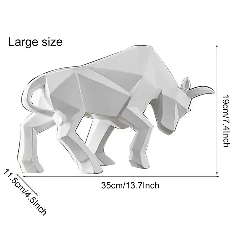 ToroArte Stier Skulptur | Nordic Design | Harzfigur Modern | 35 cm / 26 cm