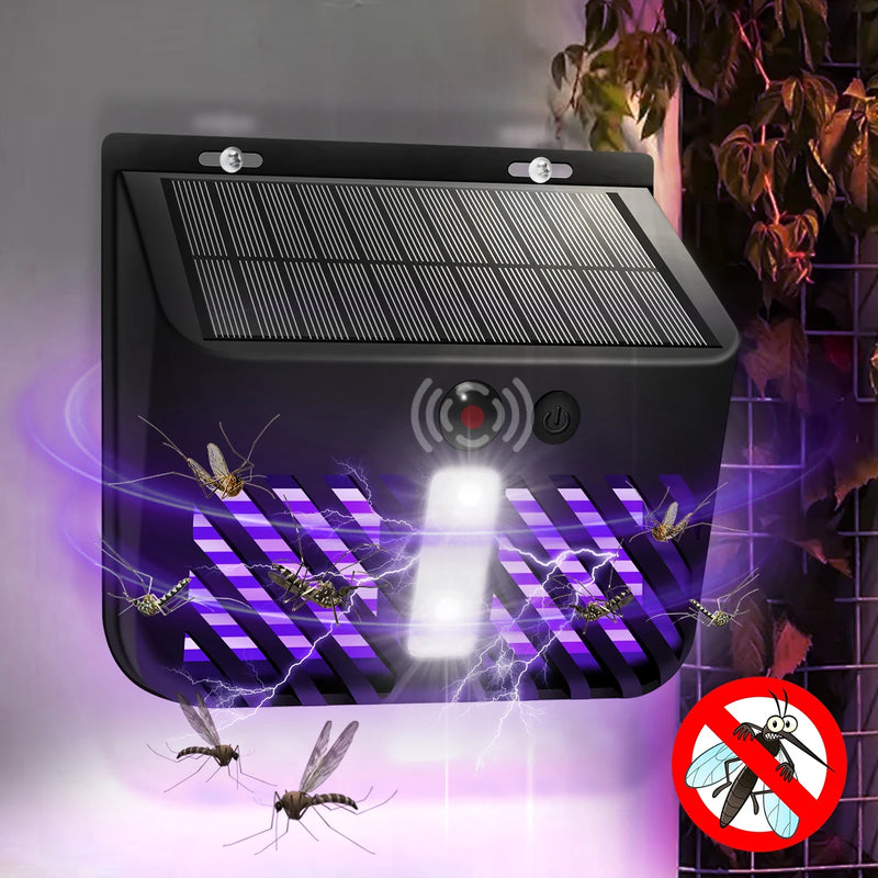 SolarGuard | Solar-Insektenvernichter mit LED-Licht | UV-Mückenfalle für Garten & Terrasse | 2 Betriebsmodi | Wasserdicht