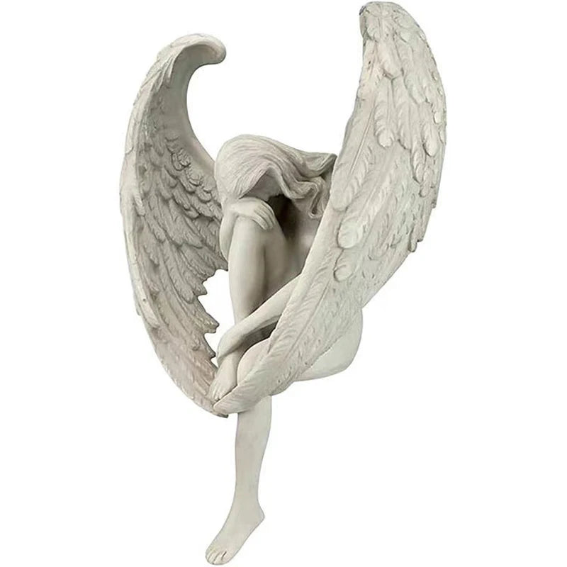 Angelique Harmony Figur | Engel-Skulptur aus Harz | Handgefertigte Dekoration | Symbol für Schutz & Freundschaft
