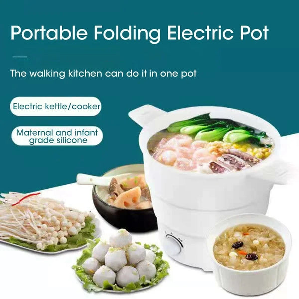 Elektrischer Mini-Kochtopf FoldaCook | Faltbar & kompakt | 1,2 L | 800 W | Für Camping, Büro & Reisen