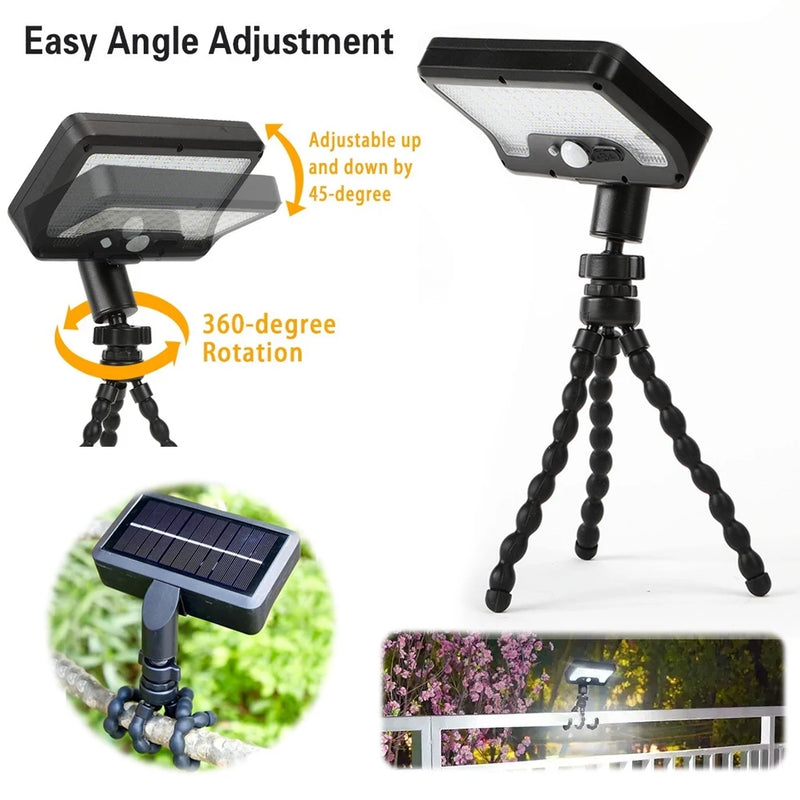 LYNOS Solar-Wandleuchte | 92 LEDs | Bewegungsmelder & 3 Modi | IP65 Wasserdicht