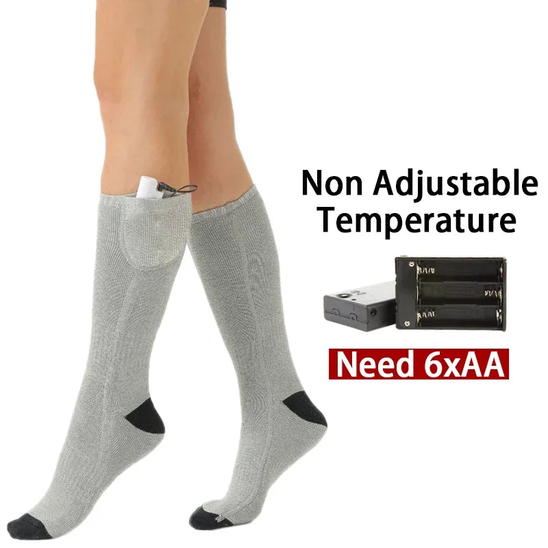 Elektrisch Beheizte Socken | USB Wärmesocken für Damen & Herren | 3 Heizstufen | Ideal für Skifahren, Radfahren & Outdoor | ThermaStep