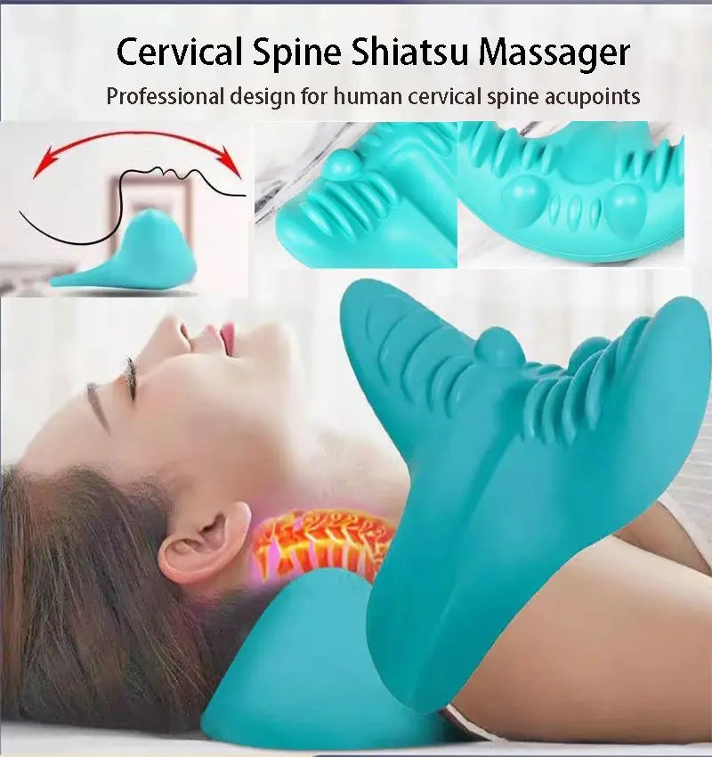 Nacken- & Schulterstrecker SpineLuma | Ergonomisches Traktionskissen | Schmerzlinderung & Haltungskorrektur | PU-Schaum
