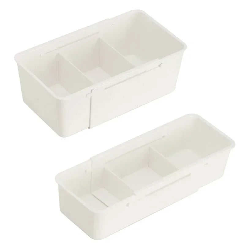 Ordimera Schubladen-Organizer mit ausziehbaren Fächern | Verstellbare Aufbewahrungsbox für Küche, Bad & Kleiderschrank – 27×14,5×9,5 cm