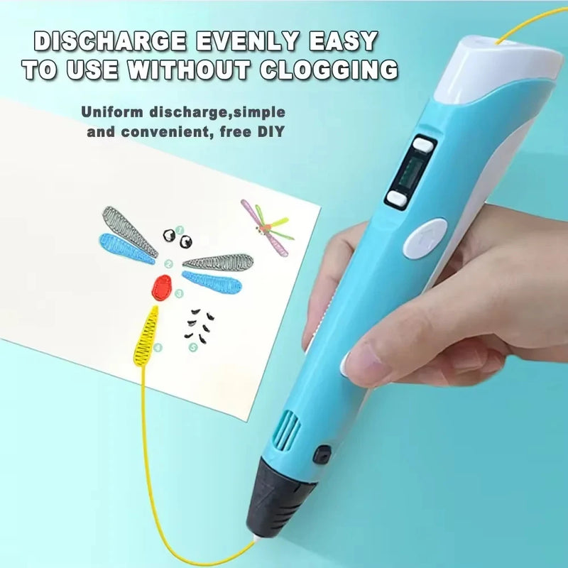CreatiPen 3D | Elektrischer 3D-Druckstift | USB-Aufladbar | Mit 9 m PLA-Filament