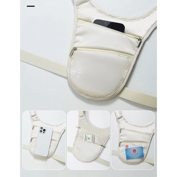Movexa SafeFit Diebstahlsichere Sport-Bauchtasche | Wasserfest & Leicht | Verstellbarer Gurt
