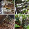 Florivis LabelSet Pflanzenetiketten Acryl Transparent | 26-teiliges Set inkl. Stifte | Wiederverwendbar & Wetterfest | 12x1 cm