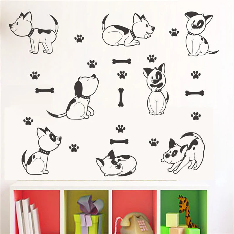 Wandolino JungleSwing Wandsticker Tiere schwingen am Ast | Lustige Dschungel-Tierdeko für Kinderzimmer