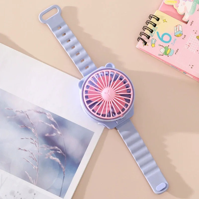Mini-Ventilator CooliTime | Tragbarer Armlüfter im Cartoon-Design | Kreatives Geschenk für Kinder & Freunde | Für Reisen & Büro