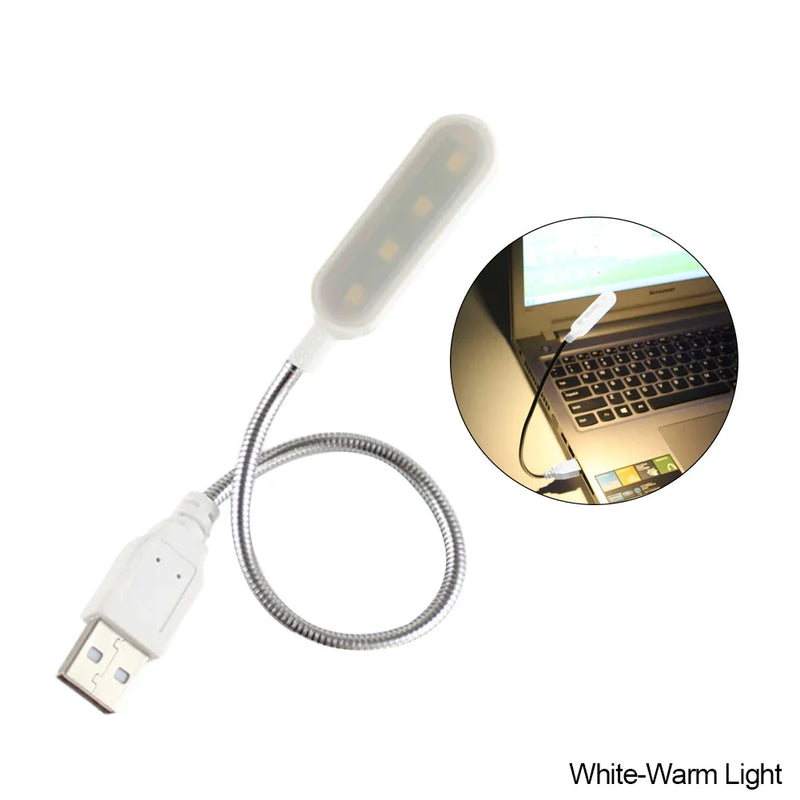 FlexiBeam USB LED Leselampe | Flexibler Schwanenhals | Wiederaufladbar & Energiesparend | Warm- & Kaltweiß | Für Laptop, PC & Powerbank