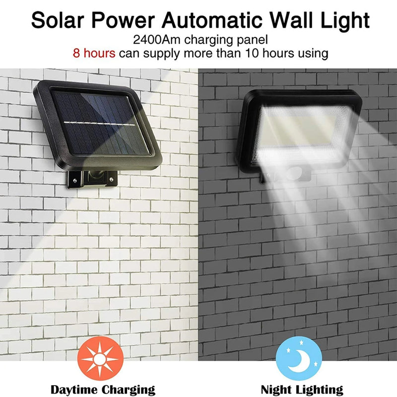SolaRay 100 | Bewegungsmelder & Fernbedienung | 100 COB LEDs | IP65 Solarleuchte