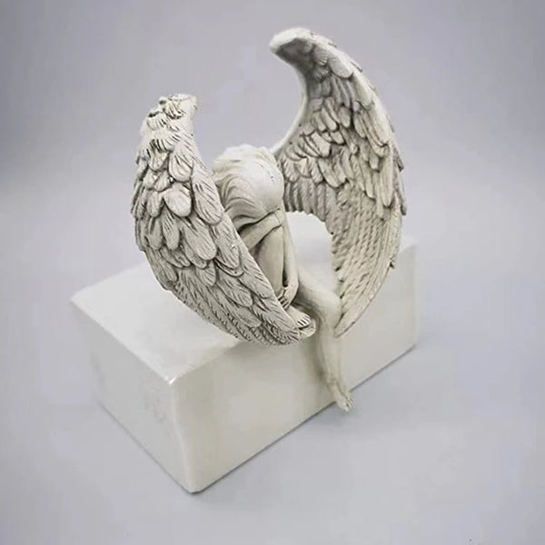 Angelique Harmony Figur | Engel-Skulptur aus Harz | Handgefertigte Dekoration | Symbol für Schutz & Freundschaft