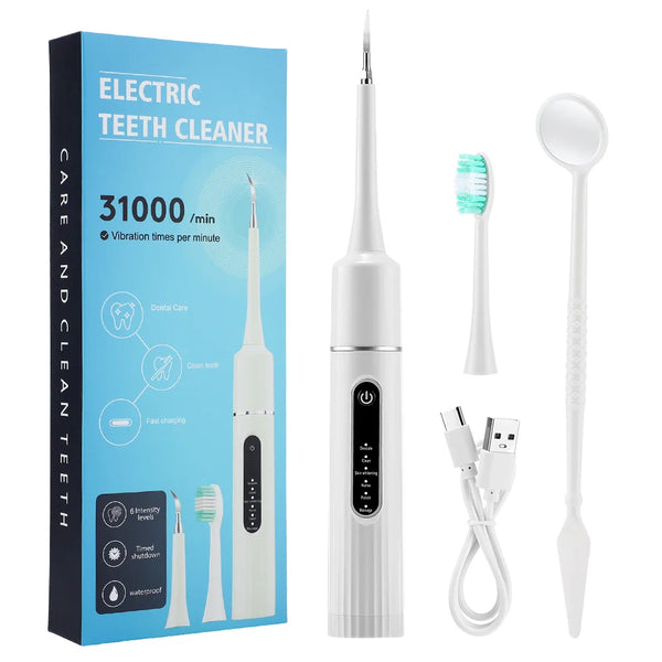 Elektrischer Zahnreiniger Brightic Smile 6-Stufen | Zahnaufhellung & Zahnsteinentferner | IPX6 Wasserdicht | USB-C | 21,5 cm