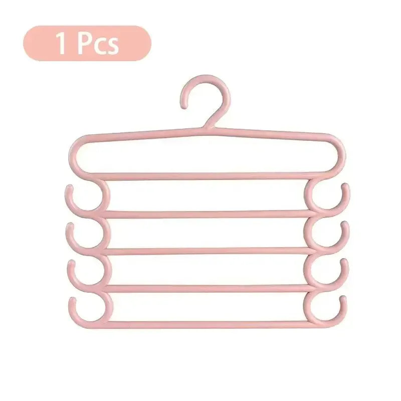 Mehrlagen-Hosenbügel ClosetEase FlexHang | 5-in-1 Hosenorganizer für platzsparende Kleiderschrankaufbewahrung | 37×33,5×1,5 cm