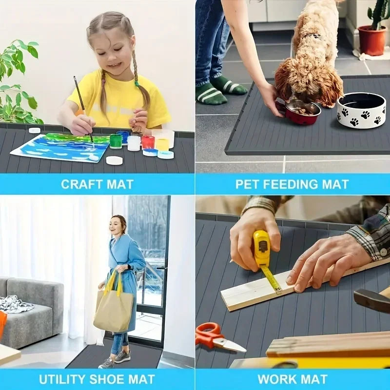 AquaShield Schutzmatte für Spülschrank | Wasserdicht & Rutschfest | Pflegeleicht | Küche & Bad