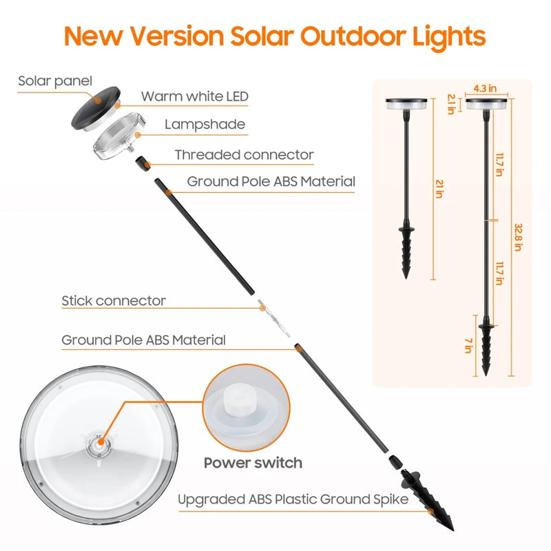 Solar-Gartenleuchte LuminVento | Wegbeleuchtung mit Windschlenker | Automatisches Ein/Aus | IP65 Außenlicht