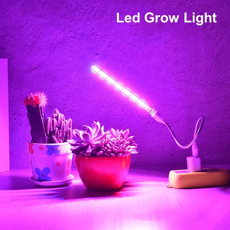 LED Pflanzenlampe GrowNova FlexLight | USB Pflanzenlicht 5V | Vollspektrum mit Flexarm | Für Indoor-Gewächshaus & Hydrokultur