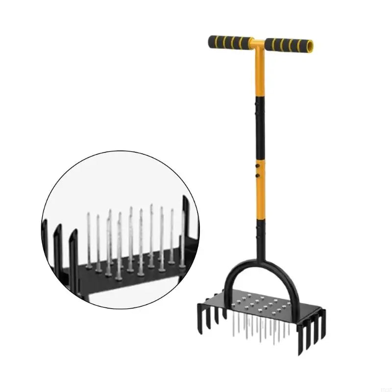 Verdex AirCore Pro 2-in-1 Hand-Rasenlüfter aus Stahl | Mit 16 Spikes & 8 Erdkernen | Für Garten, Rasen & Bodenpflege