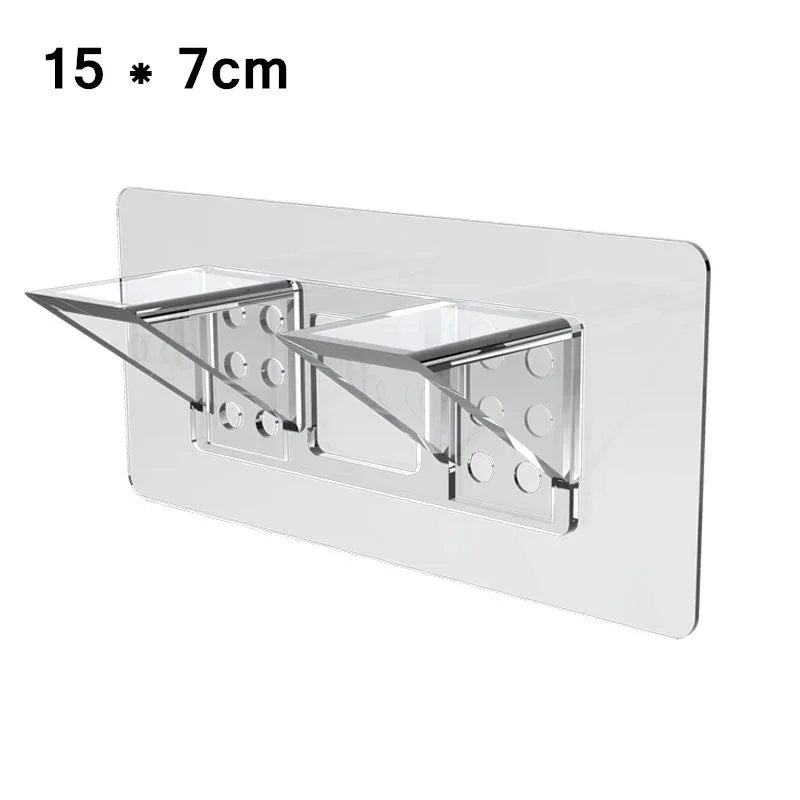 Trennhalter ClearFix | Transparenter Regal- und Schubladenteiler | Für Schränke, Fächer & Bücherregale | 15×7 cm
