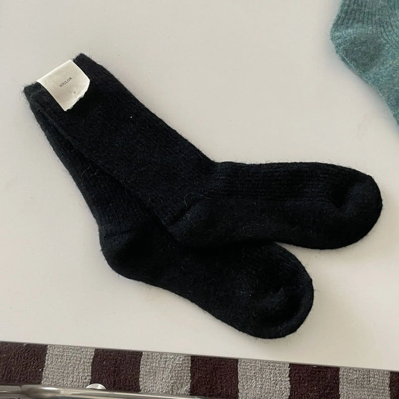 KuschelWärme | Damen Thermosocken | 9 % Wolle & Kaschmir | Extra Dick & Weich | Japanischer Strickstil